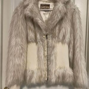 Vintage Faux Fur Coat Snow Bunny Style